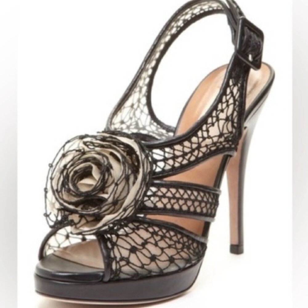 Valentino Garavani Lace Rosette Sandals/Heels